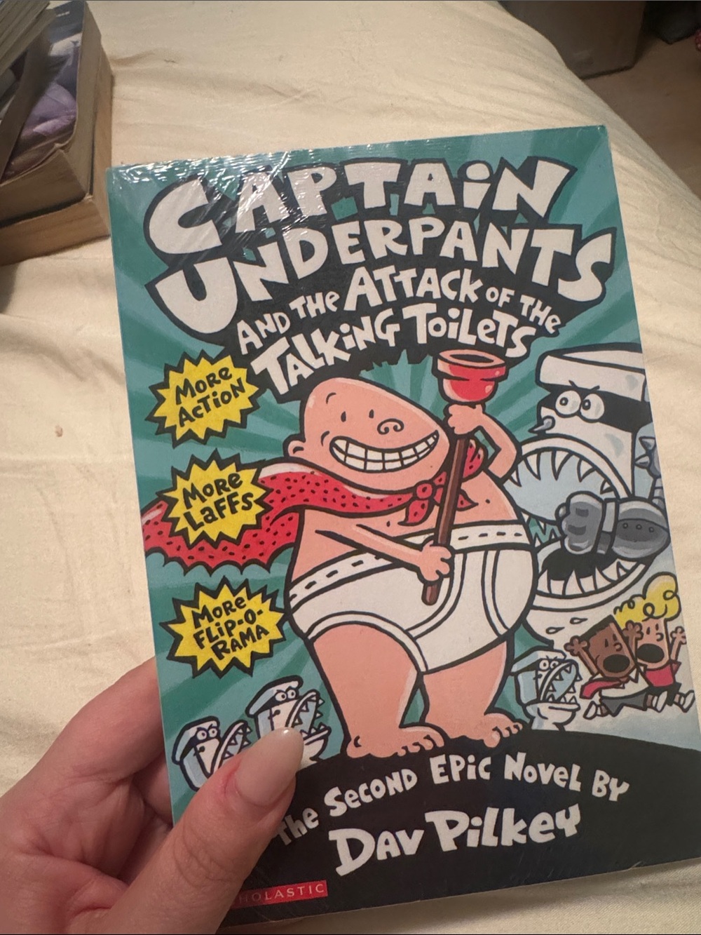 Set of 2 Captain Underpants and the Attack of the Talking Toilets - Teal Cover